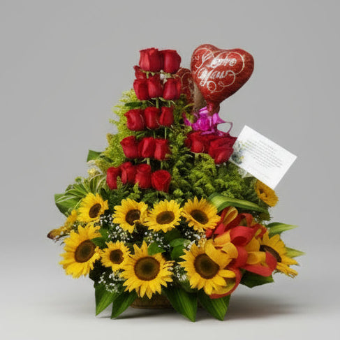 Sunflowers & Roses