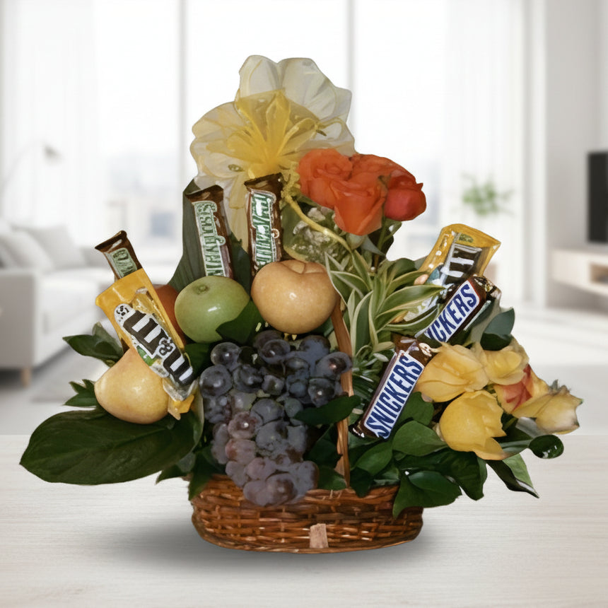 Frutero y flores