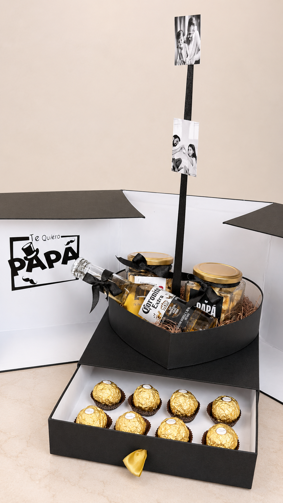 Father's Day Premium Gift Box with Balloons, Ferrero Rocher & Corona Beer