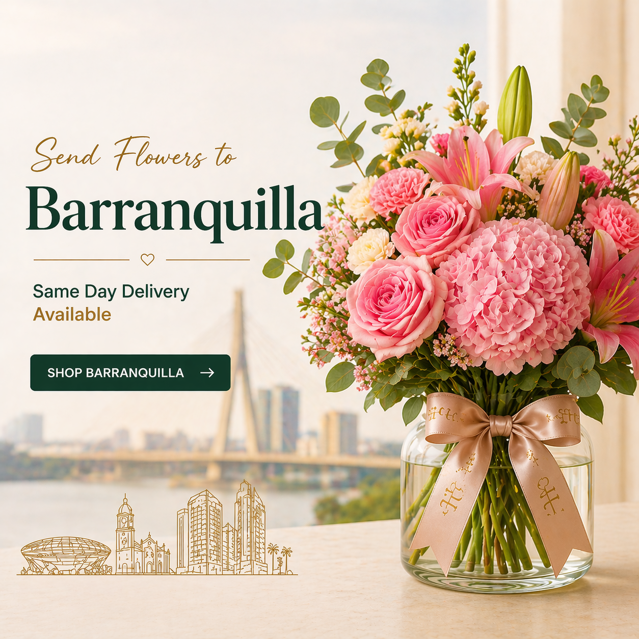 Send Flowers to Barranquilla Colombia | Same-Day Flower Delivery Barranquilla