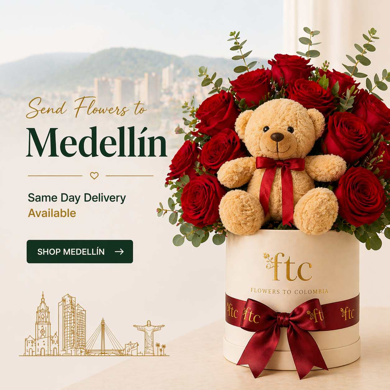 Send Flowers to Medellín Colombia | Same-Day Flower Delivery Medellín