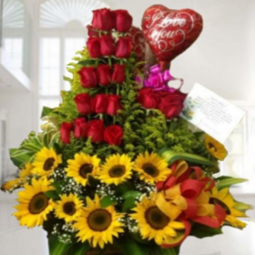 Sunflowers & Roses