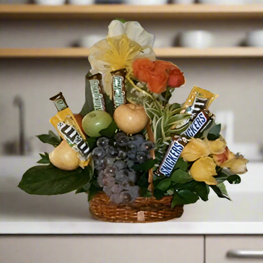 Frutero y flores