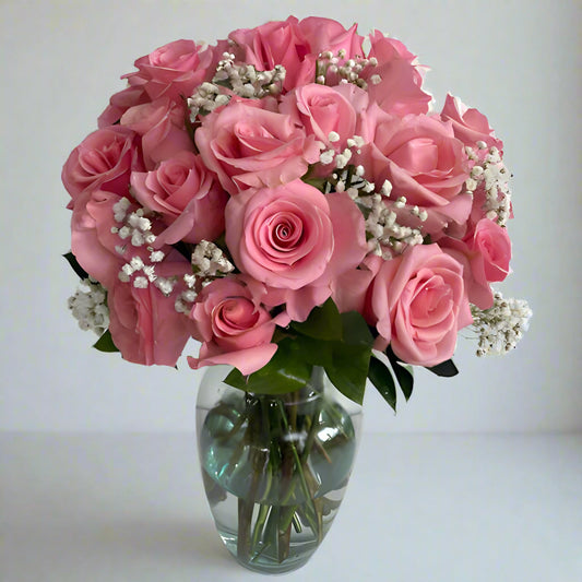 Elegant bouquet of pink roses in Medellín and Cali