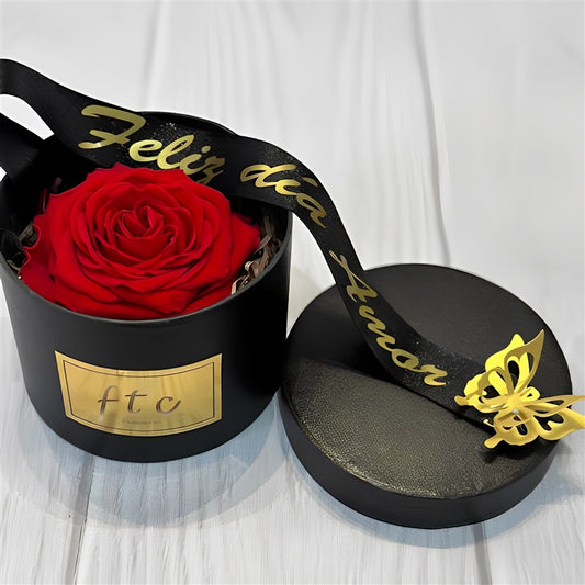 Preserved rose in a box