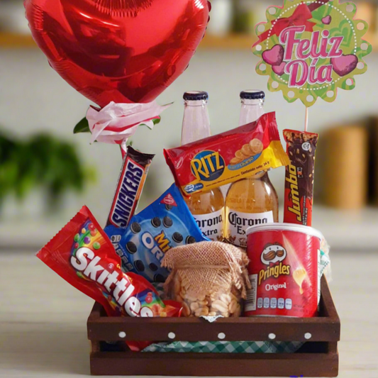 Beer & Snacks Gift Box with Balloon –  Bogotá