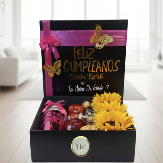 Birthday Gift Box with Sunflowers & Chocolates – Flower Delivery in Cucuta Colombia
