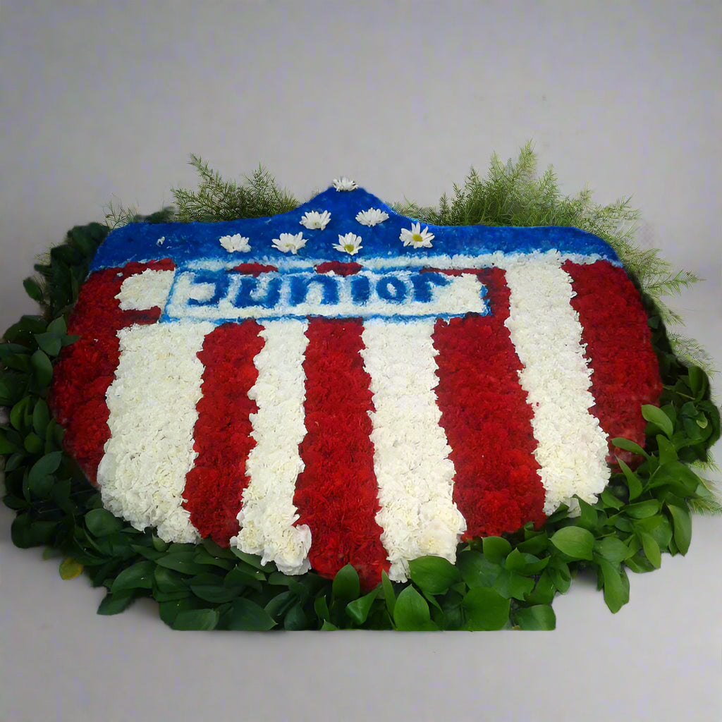 Junior FC Funeral Floral Tribute – Custom Sympathy Arrangement in Barranquilla