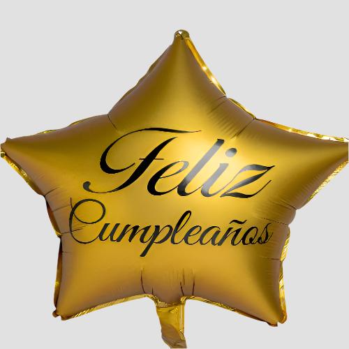 Birthday balloon with flowers, available for delivery in all cities of Colombia