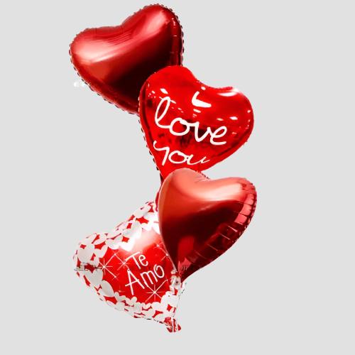 Bouquet of 4 'I Love You' balloons for delivery in all cities of Colombia