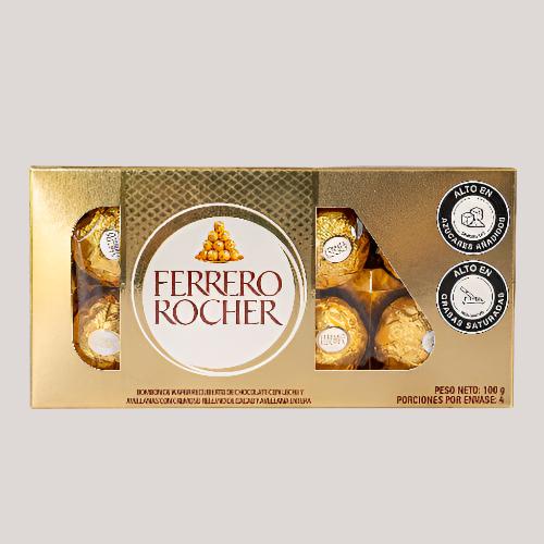 8 Ferrero Rocher chocolates with flowers, available for delivery in all cities of Colombia